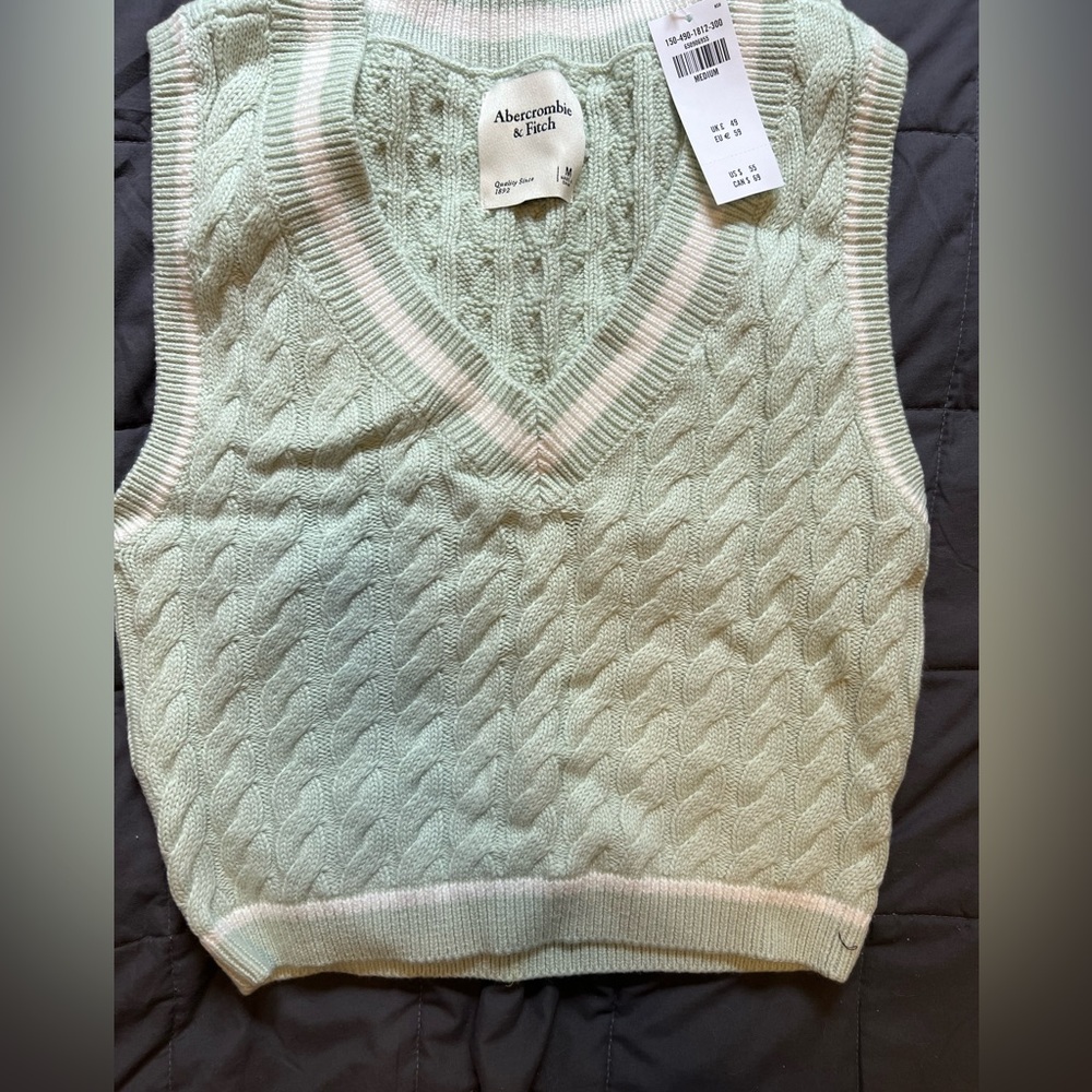 Abercrombie Sweater Vest in Mint - Brand New